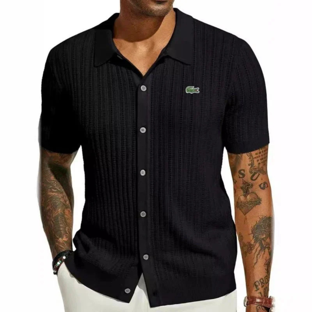 Elegant Knit Polo Shirt