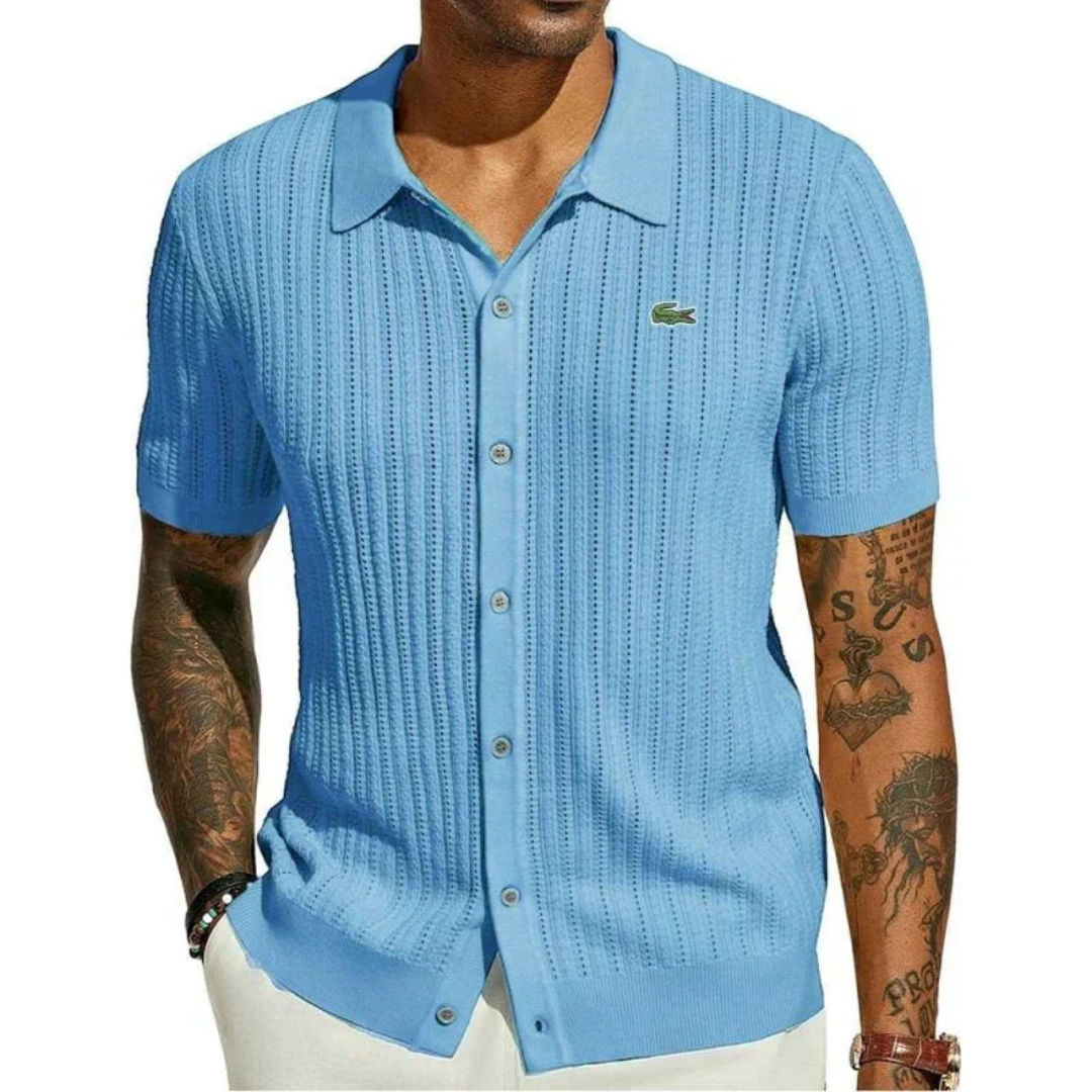 Elegant Knit Polo Shirt