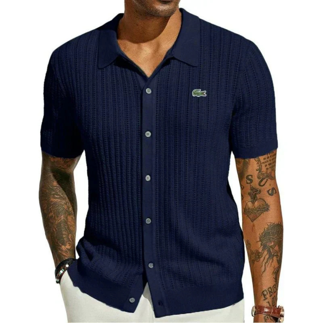Elegant Knit Polo Shirt