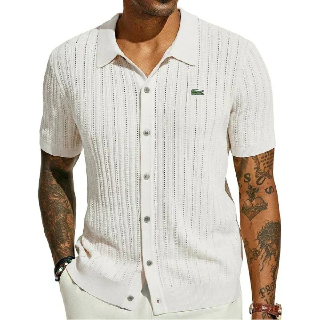 Elegant Knit Polo Shirt