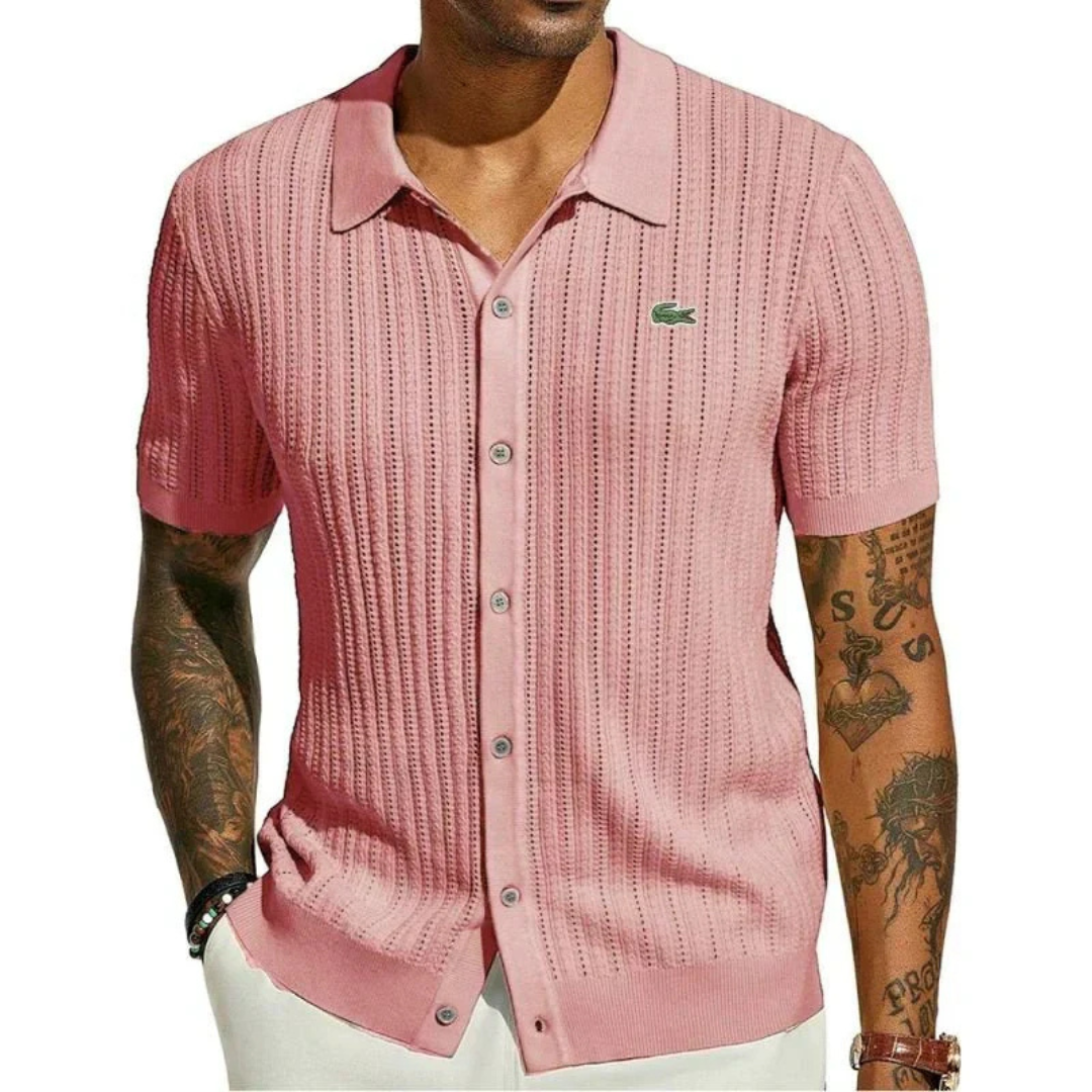 Elegant Knit Polo Shirt
