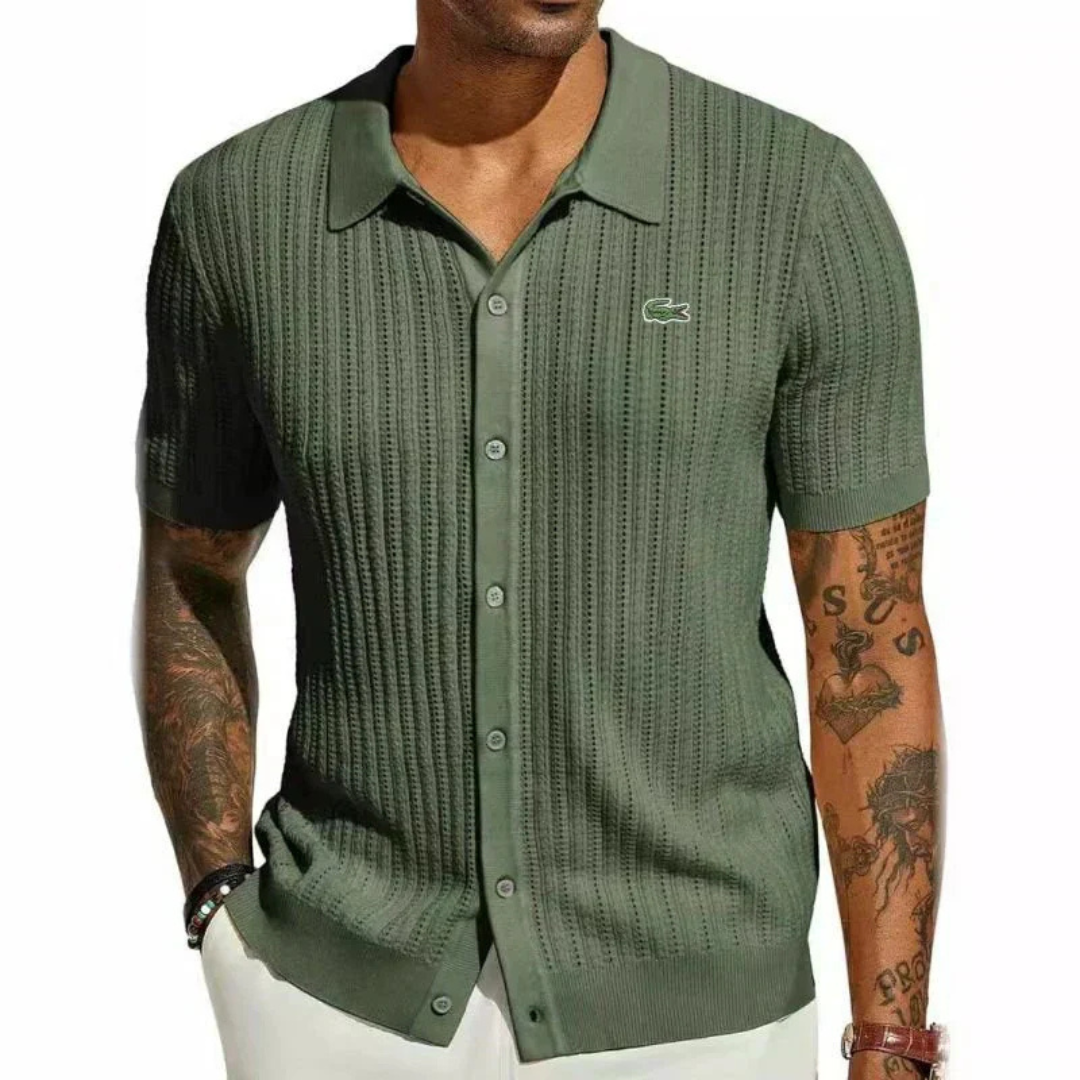 Elegant Knit Polo Shirt